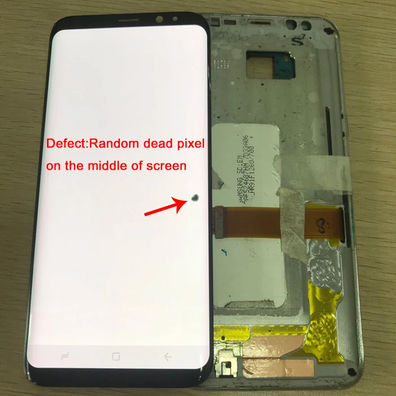 Активно-матричные осид, ЖК-дисплей с рамкой для Samsung Galaxy S8 g950 G950F Дисплей S8 плюс G955 G955F+ Сенсорный экран Digitizer Ассамблеи+ битых пикселей