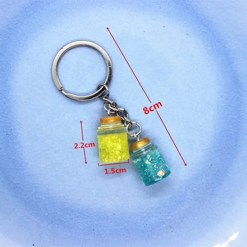 Colorful Simulation Transparent Honey Canned Bottle Resin Keychains Creative Jewelry Gifts Bag Car Phone Pendant Accessories | Украшения и