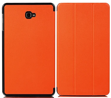 PC-Orange Чехол для samsung Galaxy Tab A 10,1 SM-T580 T585 из искусственной кожи чехол для планшета с функцией автоматического сна/пробуждения чехол для samsung Galaxy Tab A6 10,1 чехол - Цвет: PC-Orange
