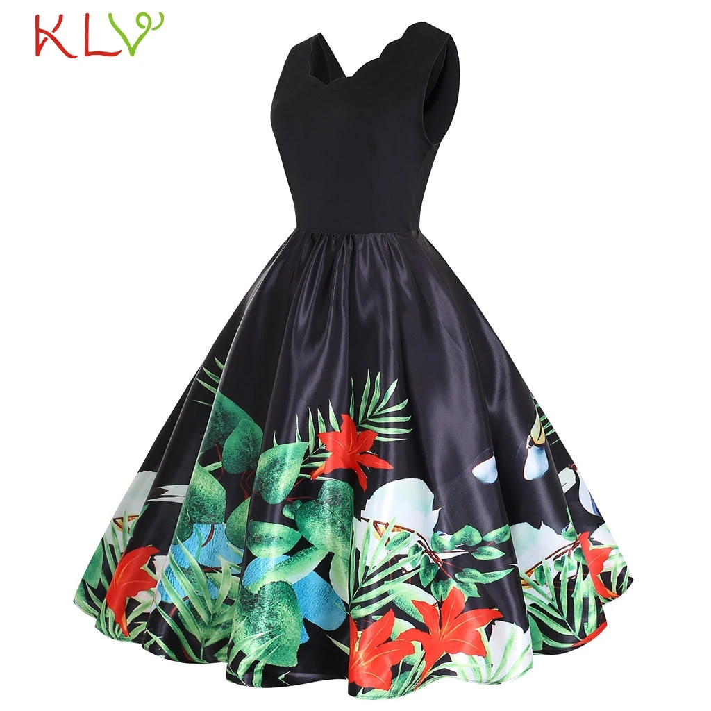 Dress Women Elegant Vintage Floral Casual Summer Sexy Evening Party Night 2019 Plus Size Vestidos Robe Femme 19May7|Женские платья| |