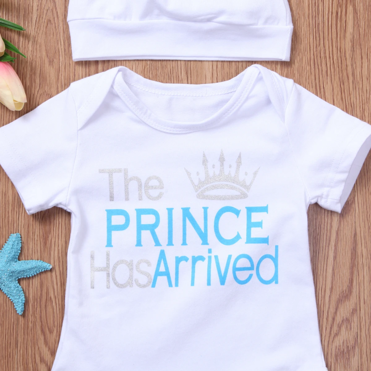 Newborn Baby Boys Prince Clothes Jumpsuit Romper Bodysuit Playsuit Hat Outfits |