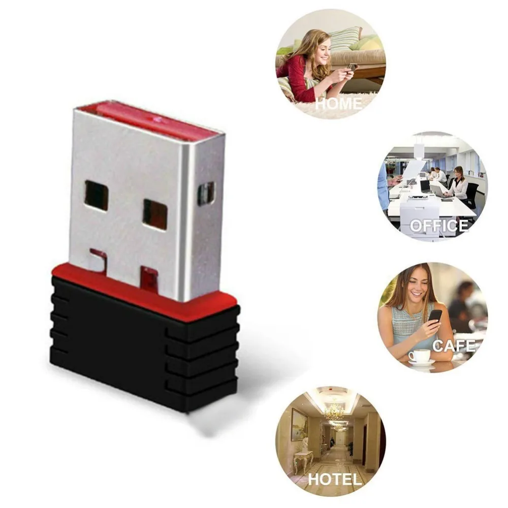 Мини USB WiFi WLAN MediaTek 150 Мбит/с беспроводной сетевой адаптер 802.11n/g/b Dongle A1 #267153|Сетевые