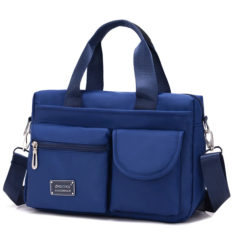 Navy blue Дизайнерские сумки с ручками высокого качества, сумки на плечо для путешествий, женские повседневные сумки-тоут, женские нейлоновые сумки-мессенджеры - Цвет: Navy blue