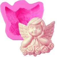 3d angel girl handmade soap silicone mould silicone mold candle molds cupcake baking tools for cake decorating f0771