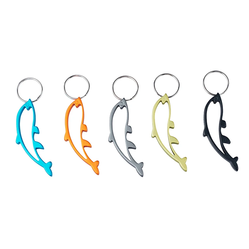 Dolphin x 5pcs Алюминиевый Брелок-открывашка, кухня, морская лошадь, рыба, дельфин, черепаха, переносные пивные напитки, мини размер, подарок на День святого Валентина для мальчика - Цвет: Dolphin x 5pcs