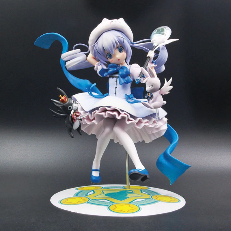Есть ли заказ на кролика? Kafuu Chino Action Figure 1/7 scale окрашенная фигура волшебная девушка