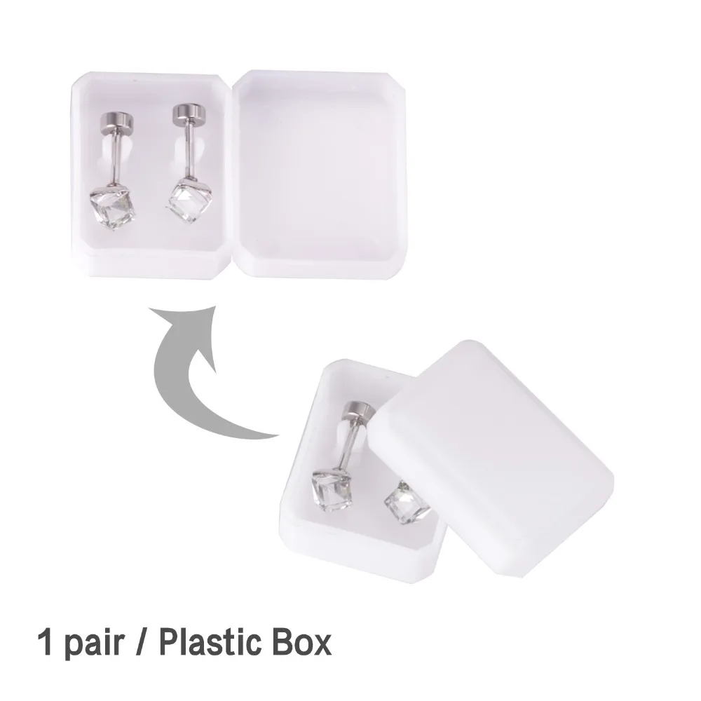 LUXUKISSKIDS Colorful Cubic Zirconia Studs Earrings With Clearly Crystal Discoloration Wholesale Twist Pack 12pairs Sale Brincos