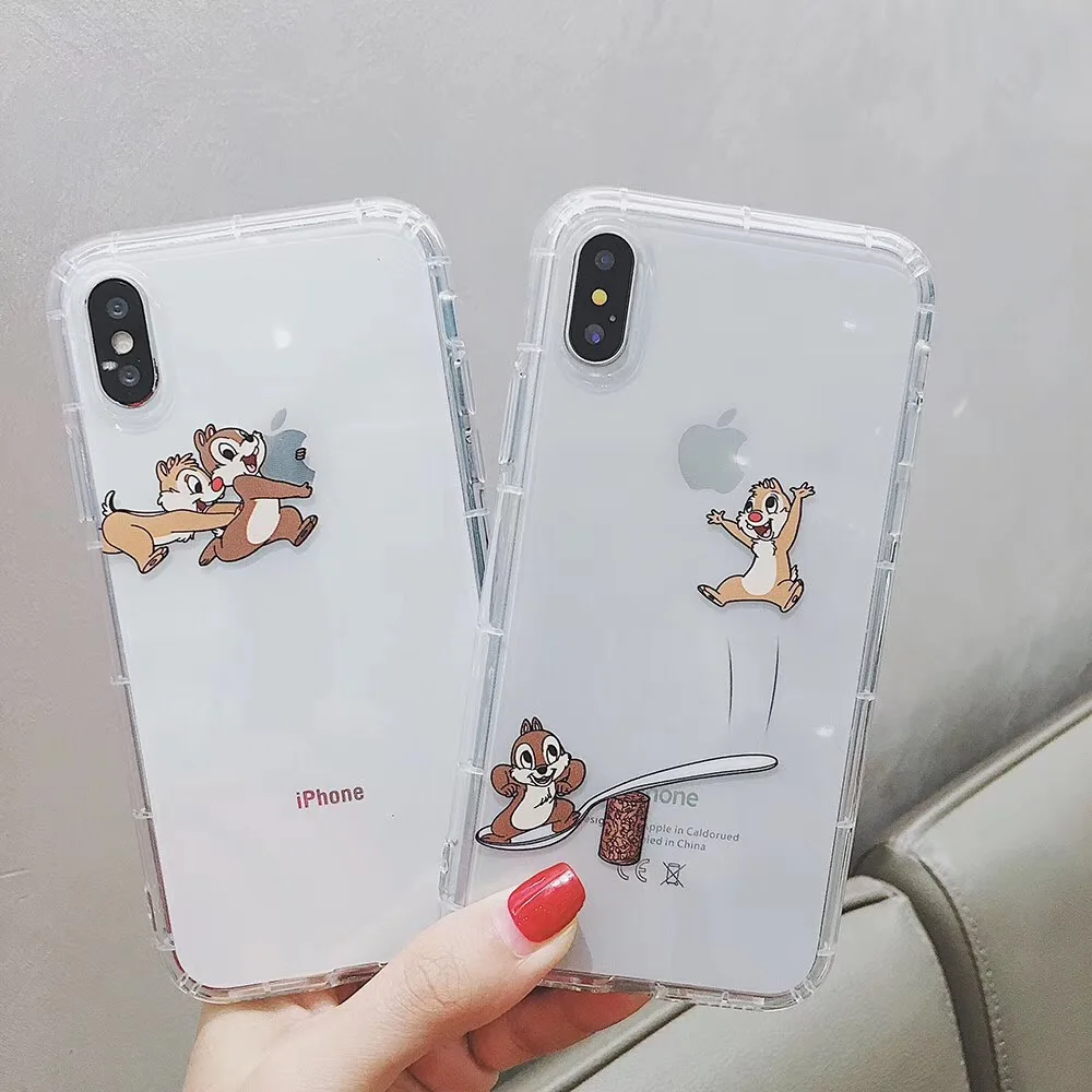 Cute Cartoon classic squirrel clear phone case For iphone Xs MAX Xr X 6 6s 7 8 plus 11 Pro Silicon soft back cover fun |