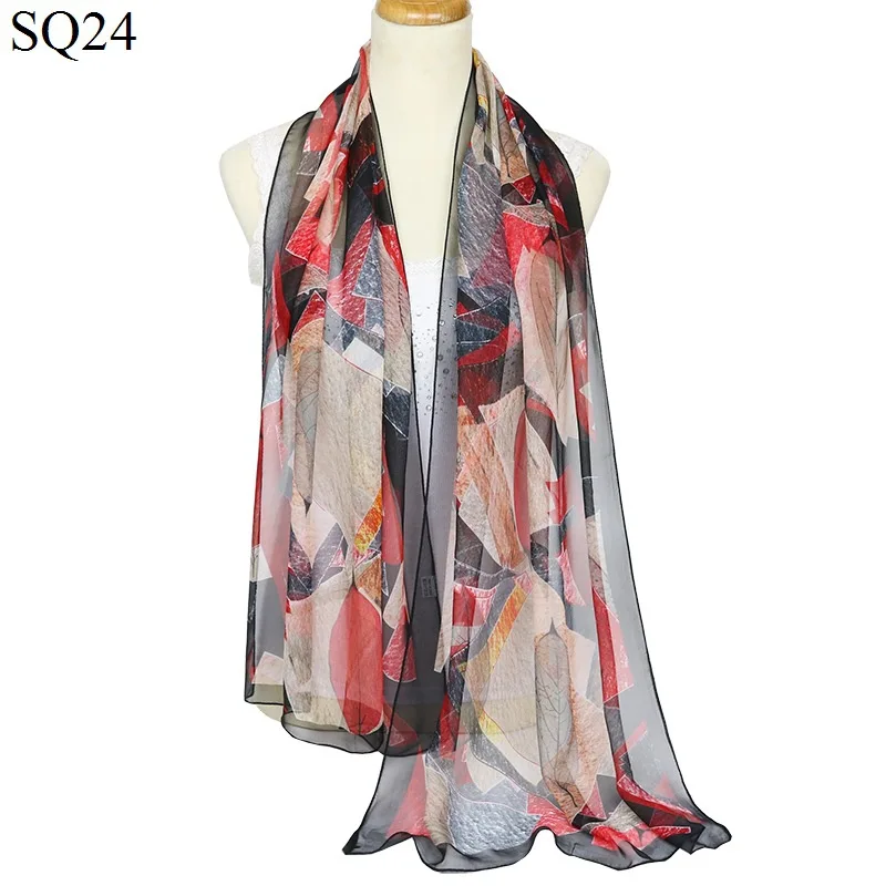 Новый европейский и американский Джованни Тонкий шелковый шарф для осени зимы