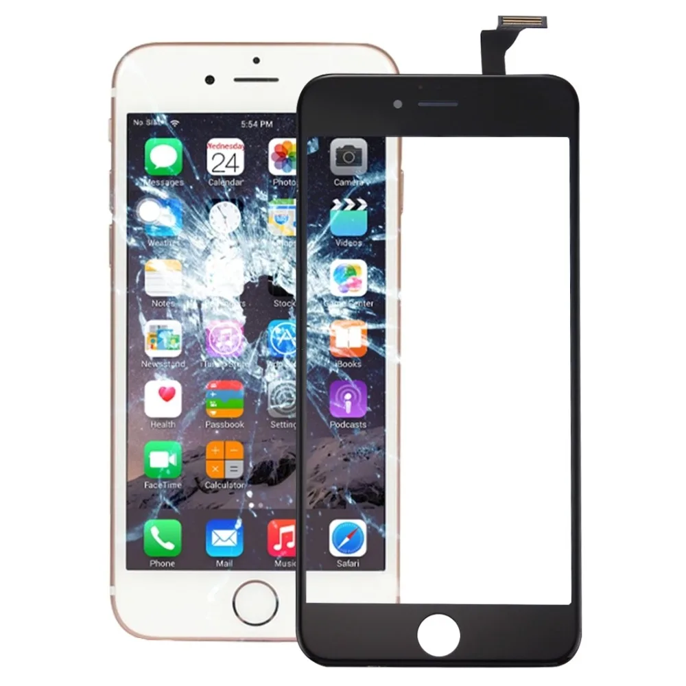 Для iPhone 6S Plus Сенсорная панель сенсорная с передней рамкой ЖК-экрана и OCA оптически