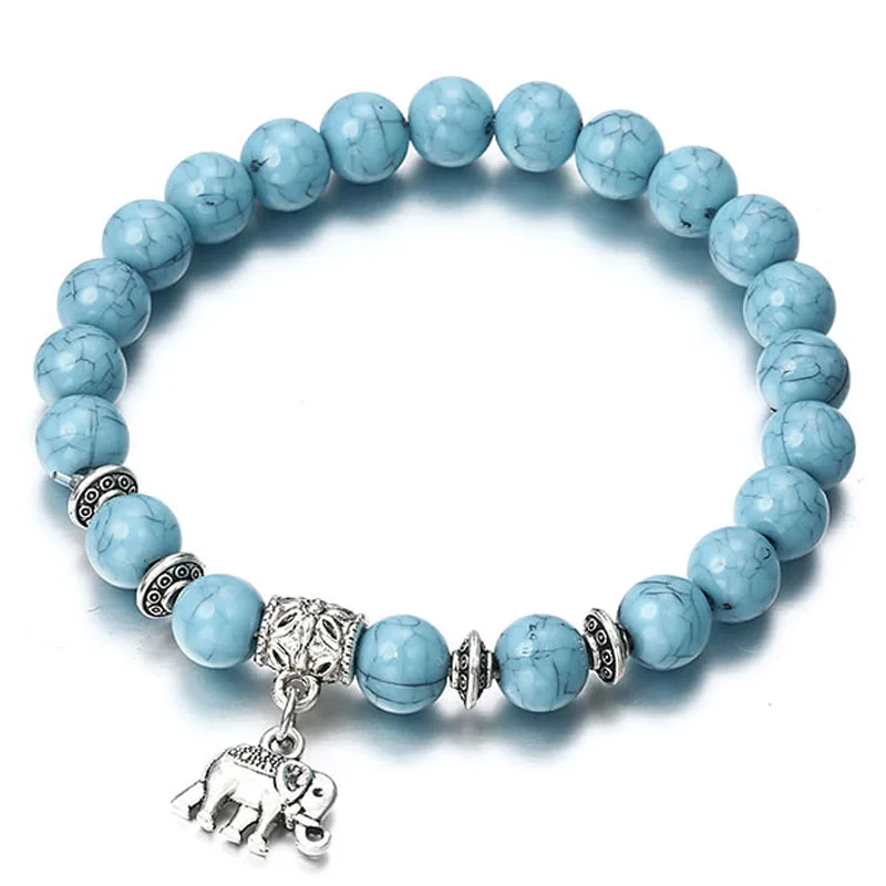 2018 Fashion Distance Bracelet 8mm Black and blue 2 Colors Men woman Strand Bracelets &amp Bangles Brand Jewelry Romantic Gift ns9 |