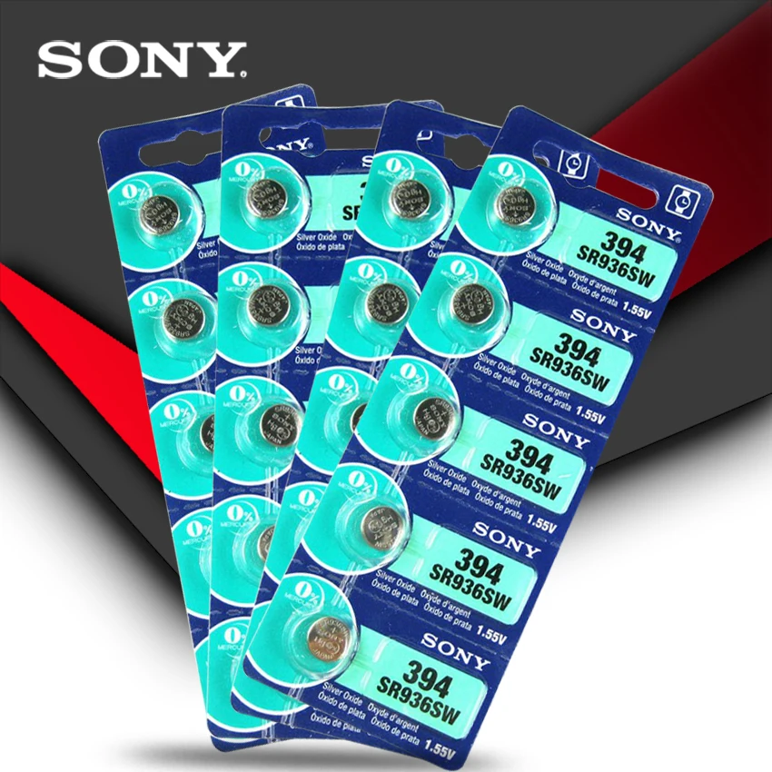 1 шт. sony 394 SR936SW 936A LR45 L936 AG9 1,55 в оксид серебра кнопка ячейка монета батарея Сделано в Японии