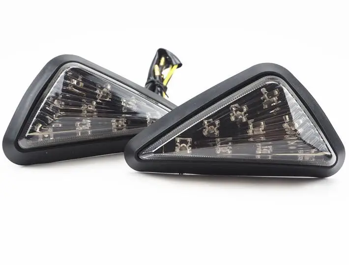 Универсальные светодиодные сигналы поворота для мотоцикла 2 шт. треугольные