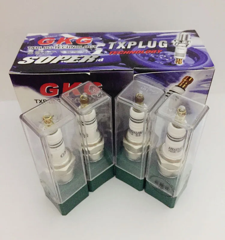 Горячая распродажа! Иридиевая Свеча зажигания GKG AIX BM6 4 шт для двухтактного BM6A BM6Y