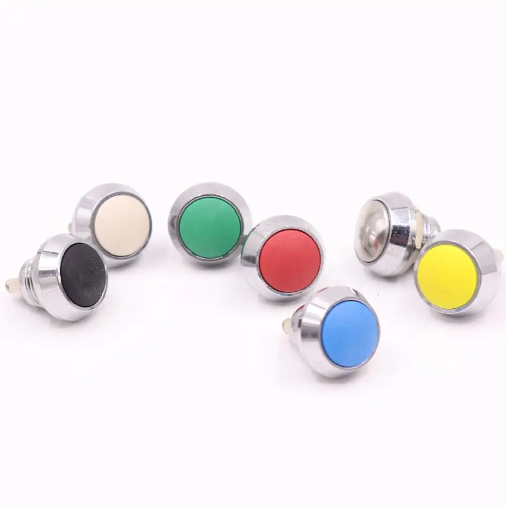 1 шт. 12 мм нержавеющая сталь цветной мгновенный звуковой сигнал дверной колокольчик силовой кнопочный втулка винтовой Конец ножки автомобильный запуск двигателя ПК