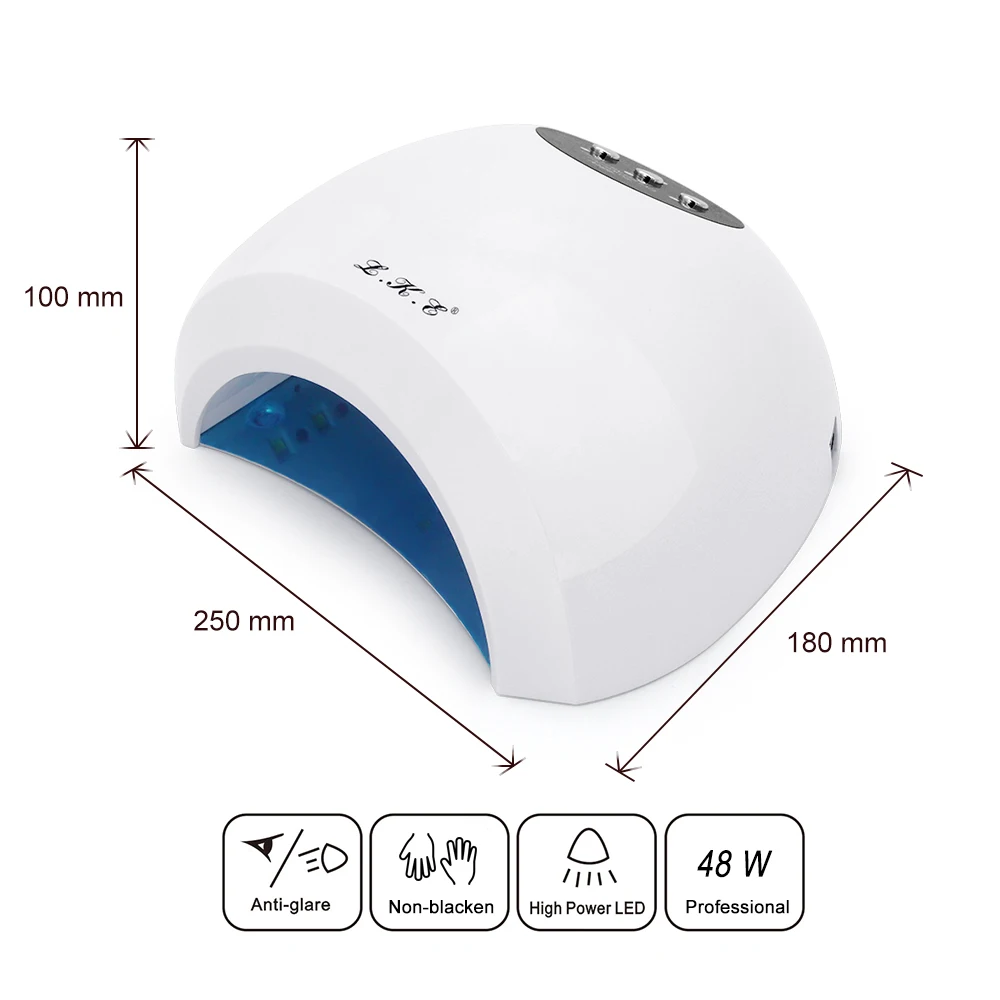 Профессиональный 48W CCFL LED УФ лампы для ногтей Сушилка Гель лак Отверждение Гвозди