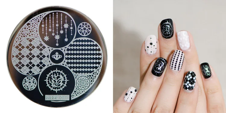 

2016 New Stamping Plate hehe17 Black Butler A Nail Art Image Stamp Stamping Plates Manicure Template 1PC Hehe01-74 Free Shipping