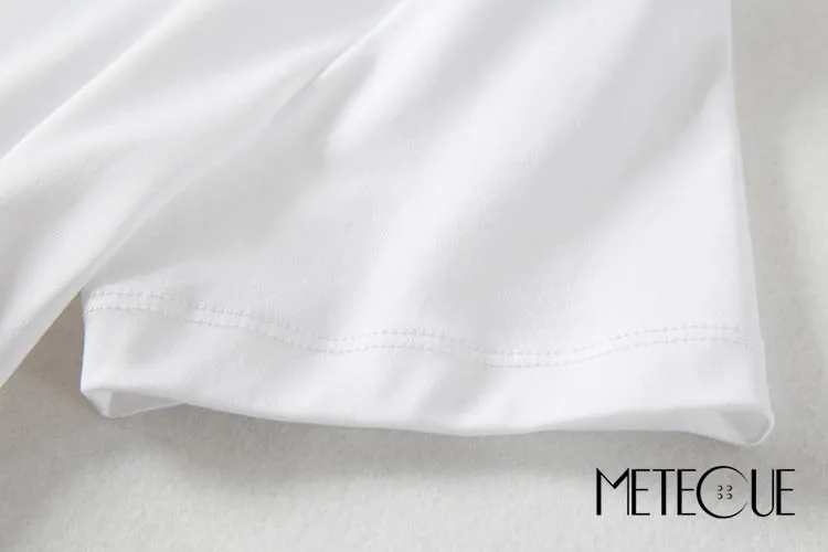 Повседневные двухсторонние футболки из мерсеризованного хлопка, женская футболка, базовая футболка с круглым вырезом и коротким рукавом, женские топы, летние