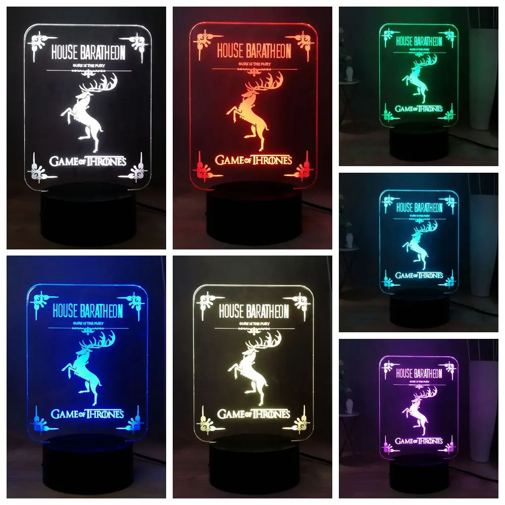 2019 Игра престолов светодиодный детский прикроватный ночное освещение в доме