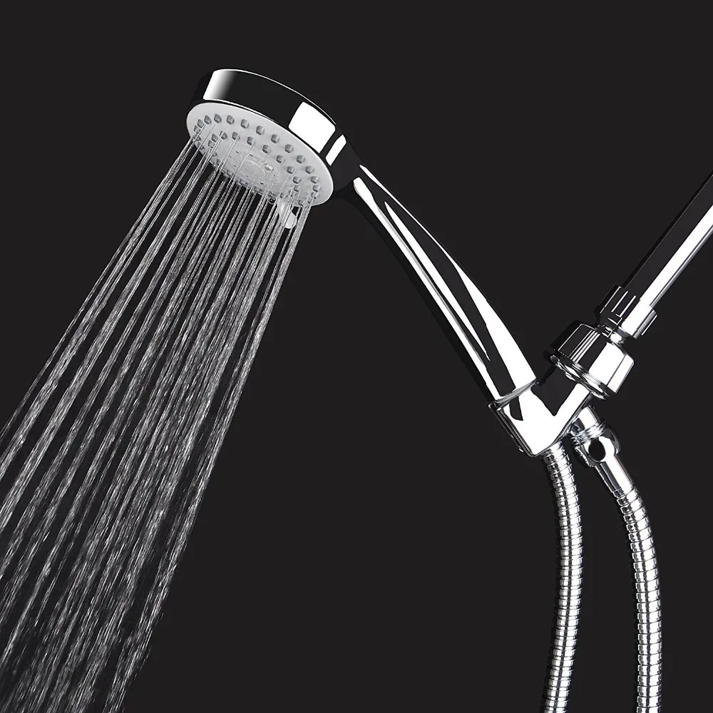 Handheld Shower Head High Pressure 3 Spray Settings Massage Spa Detachable Hand Held Showerhead Chrome Face with Hose | Обустройство