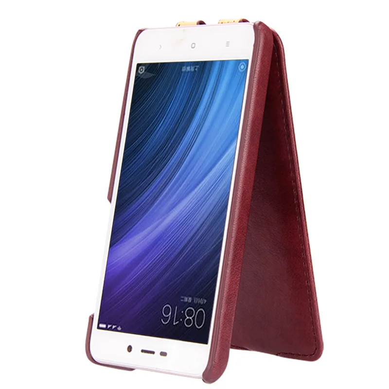 For Xiaomi Redmi 4A Case Cover Silicone Flip Leather Wallet Kickstand Phone + Tempered Glass | Мобильные телефоны и