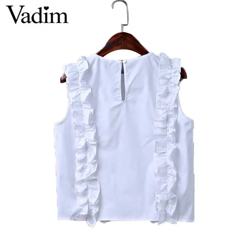 Женская блузка летняя белая без рукавов с круглым вырезом|white blouse|blouse brandbrand blouse |