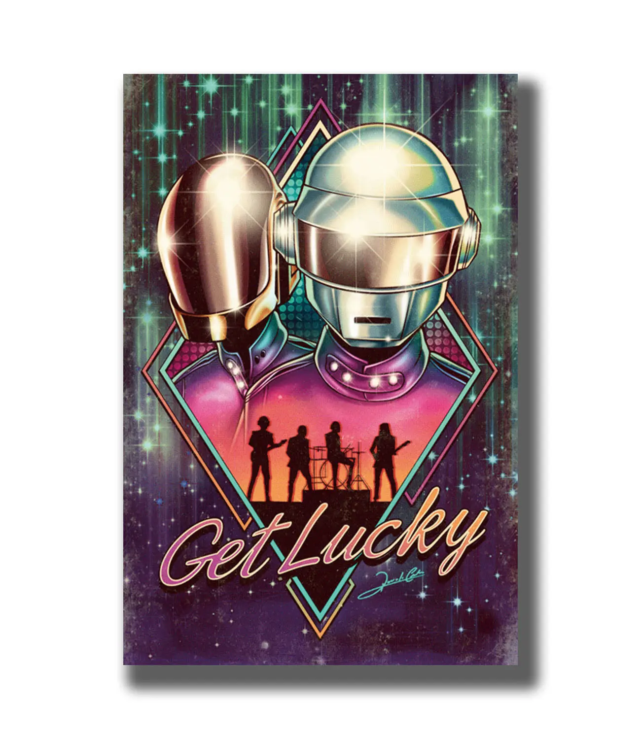 Q0558 Плакаты и принтами Новый Daft Punk повезет DJ Rap в стиле хип хоп с изображениями