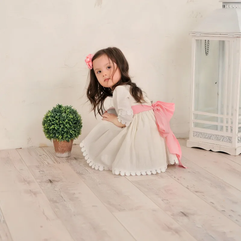 2019 Summer Kids Princess Dress Girl Spanish Cotton Quality Sweet Wedding Toddler White Party Birthday | Детская одежда и обувь