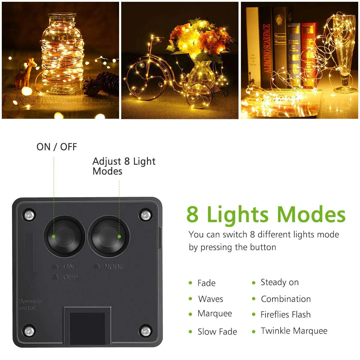 Outdoor Solar Light String Home 7M 12M 22M Garden Copper Wire Light String Fairy Outdoor Solar Powered Christmas Party Decor