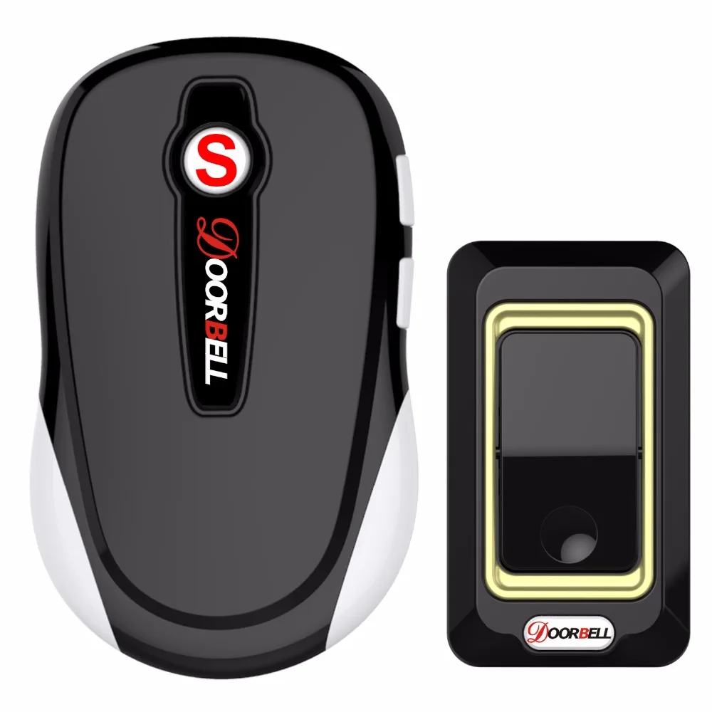 США ЕС Стандартный беспроводной дверной звонок водонепроницаемый вставной с 1