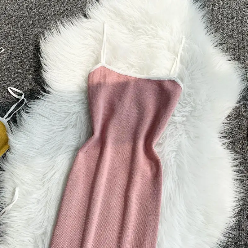 Женское трикотажное платье футляр ALPHALMODA пуловеры без рукавов эластичные