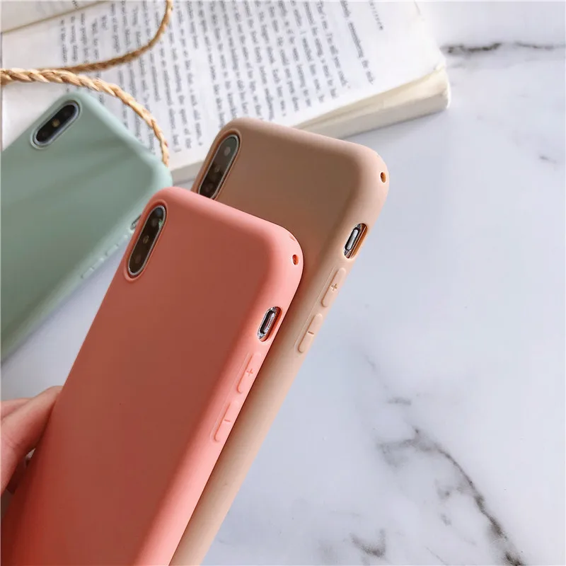 DISCASE простой Карамельный цвет силиконовый чехол для телефона iphone 6 6s 8 7 plus XS MAX XR X