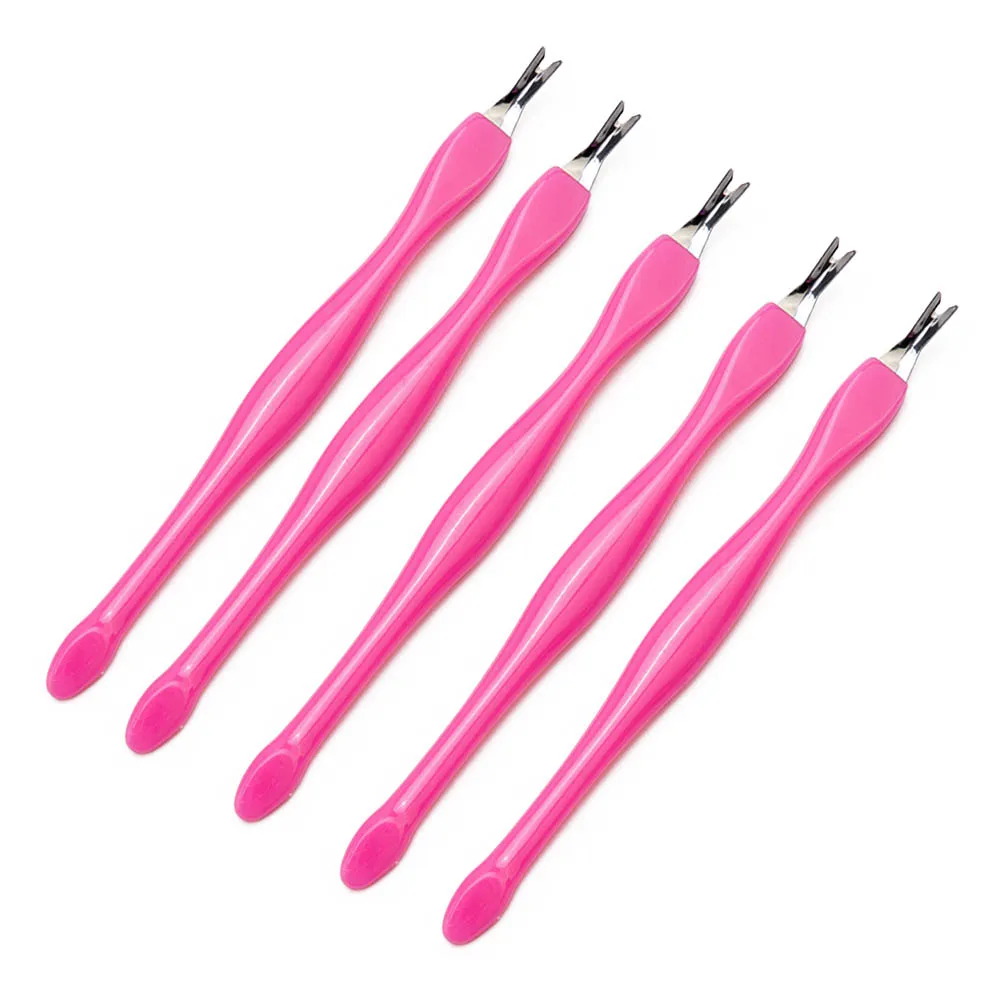 5pc Stainless Steel Cuticle Pusher Dead Skin Removal Fork Trimmer Peeling Knife Cuticle Remover Manicure Pedicure Tools