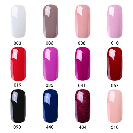 Pure Color Series HNM 12 шт./лот набор гель-лака набор Фиолетовый Серия УФ гель лак для ногтей гель лак длинный последний Гель-лак Гибридный Полупостоянный Гель-лак - Цвет: Pure Color Series