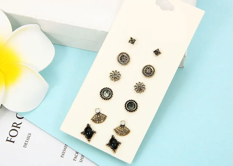 Женские винтажные серьги гвоздики с квадратным кристаллом|earrings factory|earrings