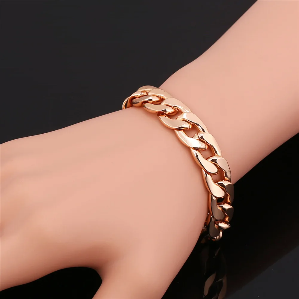 U7 Коренастый Мужской Панцирь Браслет Оптом Ювелирные Изделия Позолоченный