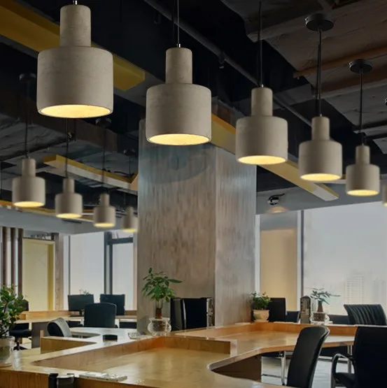 Креативный цементный подвесной светильник в стиле индастриал Лофт винтажные