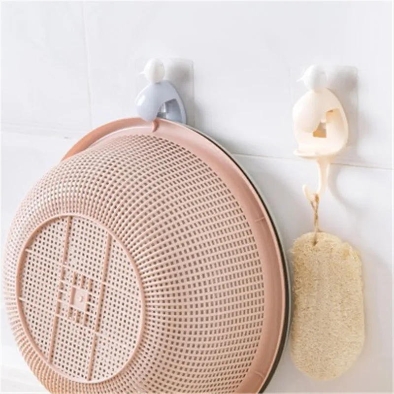 1pc Plastic Storage Punch Free Hook Wall Washbasin Creative Hanger Bathroom Strong Hanging Basin Rack | Дом и сад