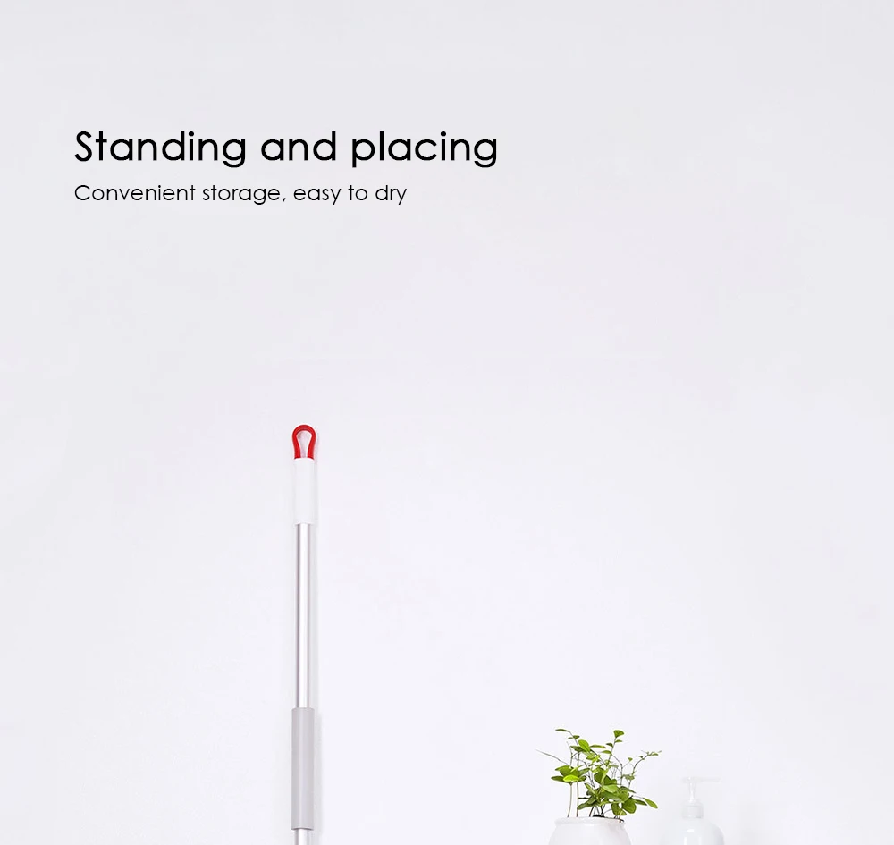 Xiaomi Mijia YJ самосжимающаяся вода Одноразовая влажная сухая Швабра двойного назначения вращение на 360 градусов с крючком кольцо дизайн для дома и офиса