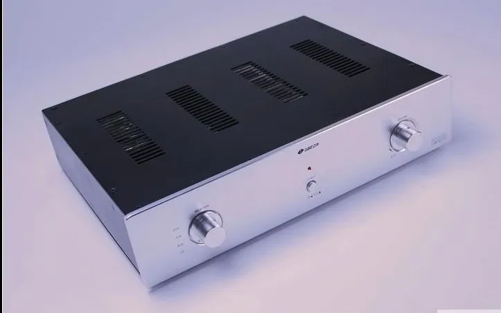 Корпус усилителя 430*75*320 мм полностью алюминиевый корпус мощности QJ-4375