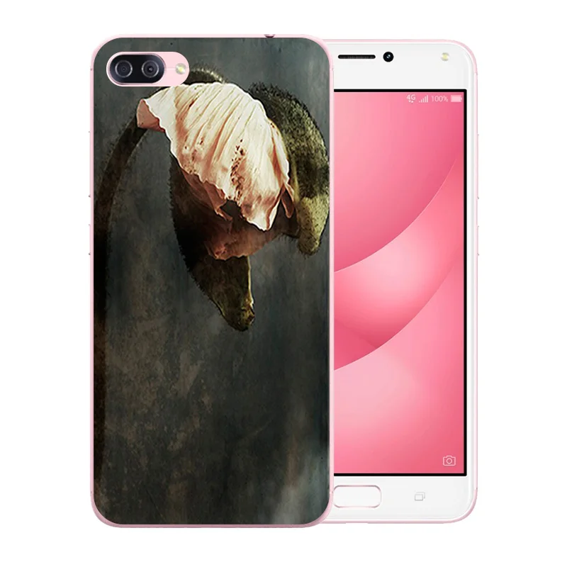 Luxury Flexible For Asus ZenFone 4 Max ZC554KL Blossom Pattern Back Cover Soft TPU Silicone Matte Protect Phone Case Clear Shell |