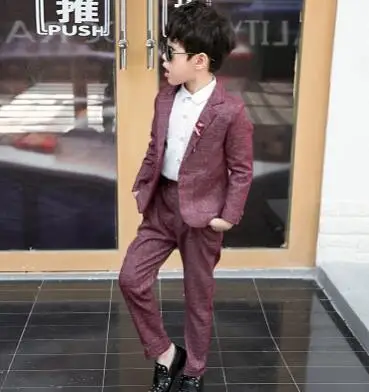 A Coat Pants 2PCS Новинка года; модный детский блейзер для мальчиков; брюки; комплект из 2 предметов; блейзеры; костюмы для мальчиков на свадьбу; Детский костюм; Детские свадебные костюмы; одежда - Цвет: A Coat Pants 2PCS