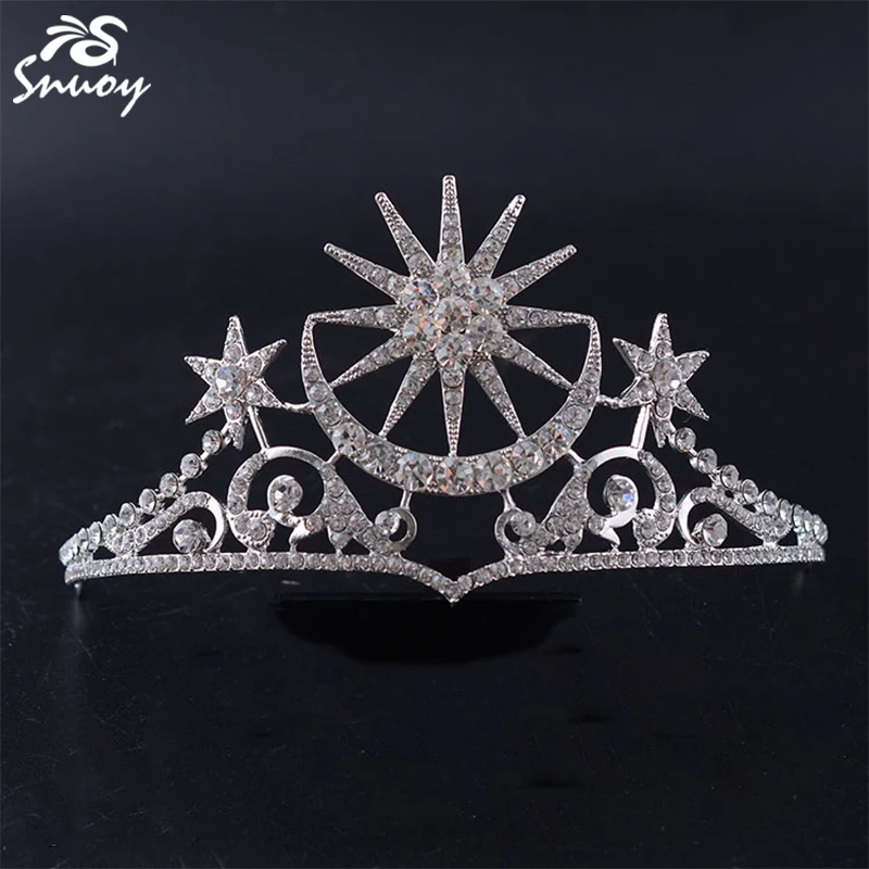 Snuoy золото/серебро Ретро тиара Корона King/queen Европейский Диадемы средневековый