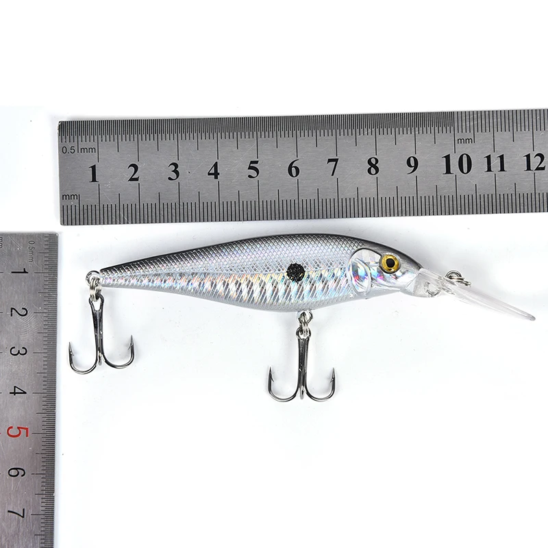Рыболовные приманки Пластиковые твердые рыболовные крючки 1 шт. Minnow 6-11 см 3D глаза