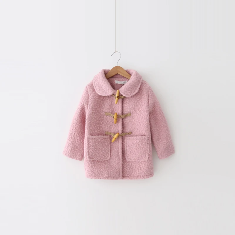 Новое Детское стеганое шерстяное пальто на весну и зиму 2020 г. детская одежда