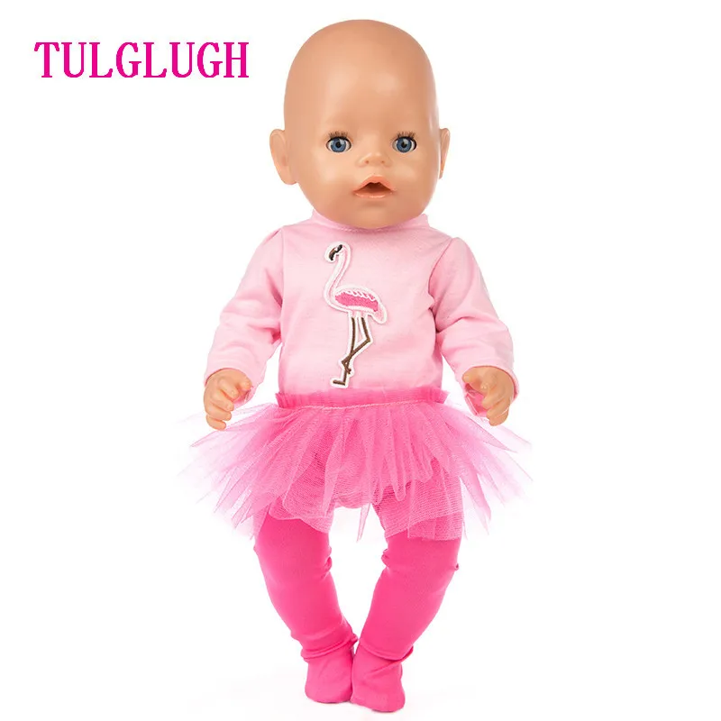 TULGLUGH Красочные птица платье + леггинсы одежда подходит для 43 см Одежда