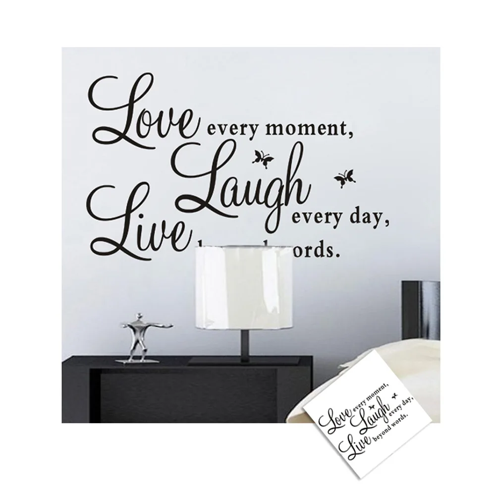 50*70 искусство элегантный фон обои наклейки на стену Live Laugh любовь декоративная