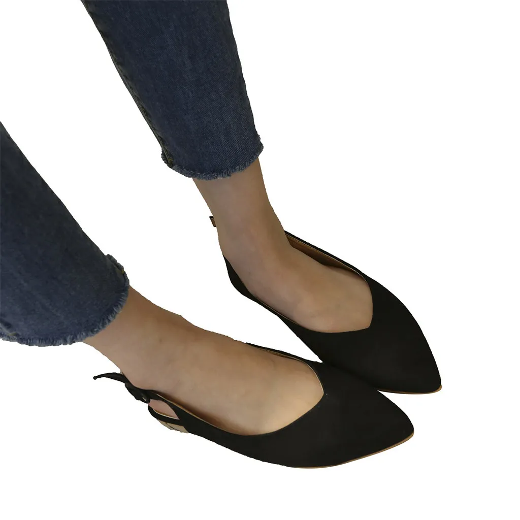 Сандалии SAGACE женские с острым носком модные туфли на плоской подошве