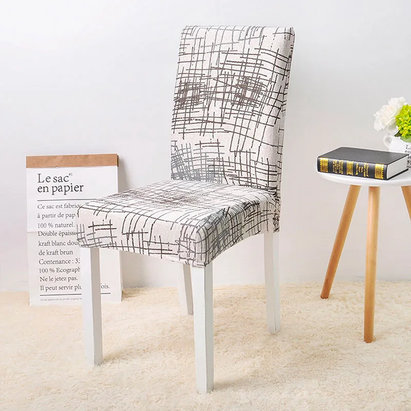 Salt Chair Cover Spandex for Dining Room Stretch Seat Slipcover for Party Banquet Wedding Restaurant Home 1PC Washable News - Цвет: Salt