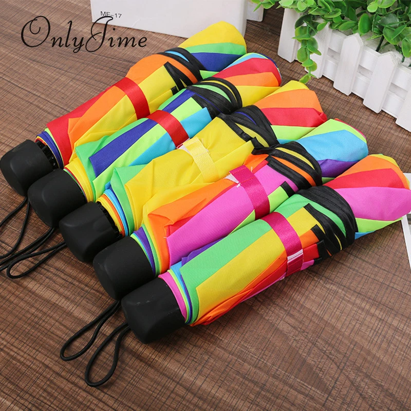 Только Jime Радужный складной зонт женский ветрозащитный высококачественный